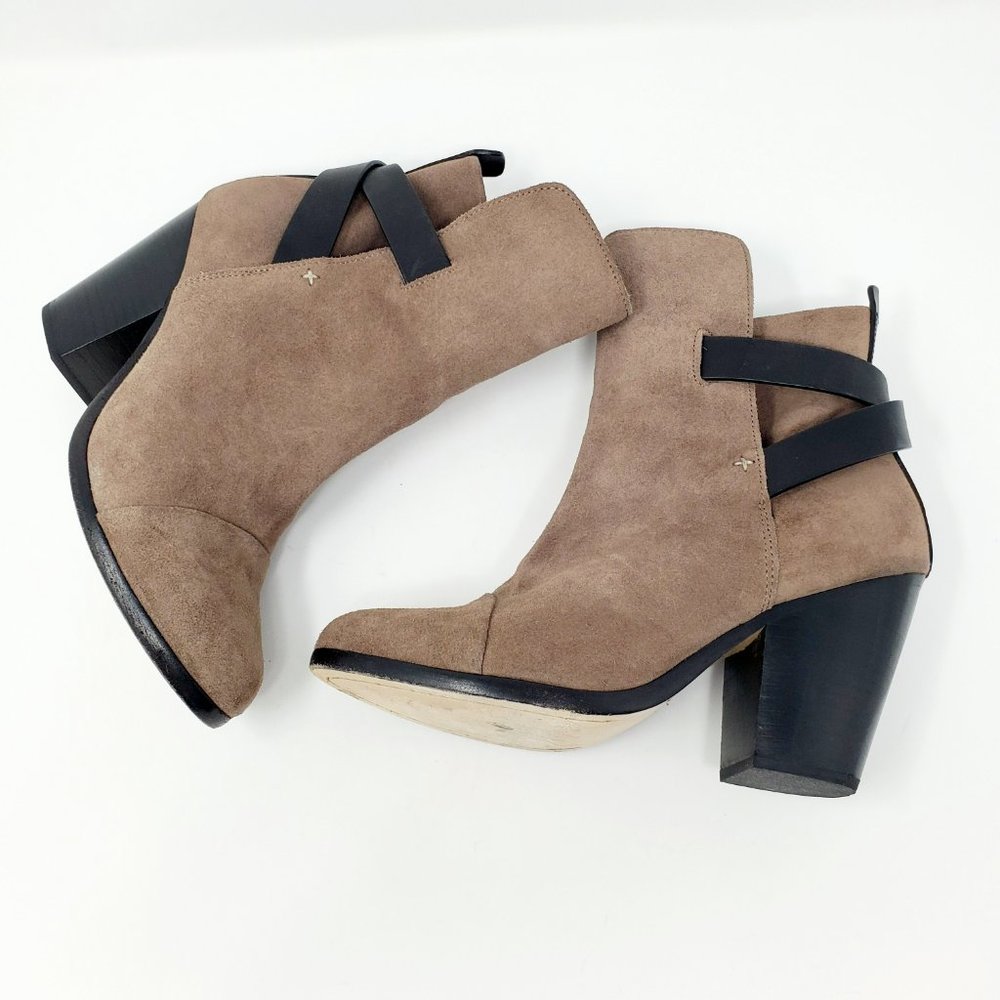 Rag & Bone Kinsey Nubuck Ankle  Booties Sz 36.5